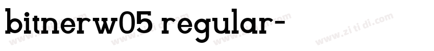 bitnerw05 regular字体转换